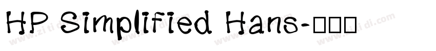 HP Simplified Hans字体转换